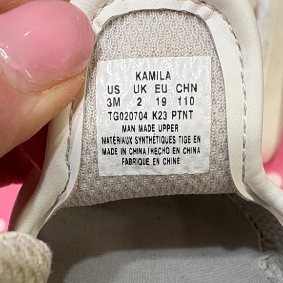 Stride Ride Baby Bow Velcro Kamila T Strap Shoes for Girls - White - Picture 9 of 11